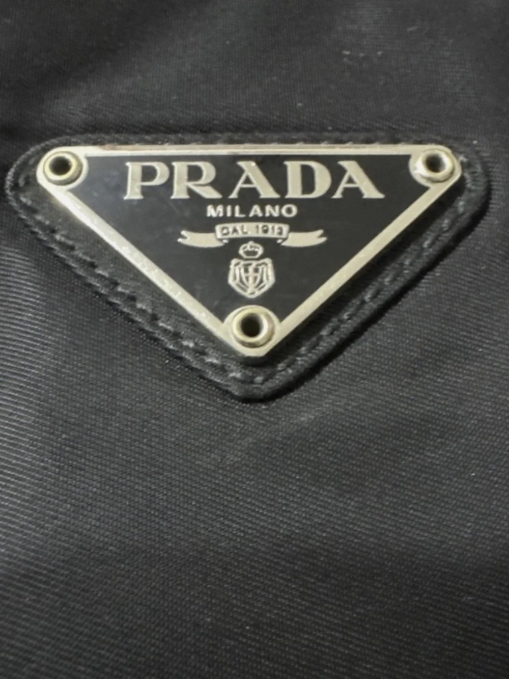 Prada Black Nylon Messenger Crossbody with Triangle Logo